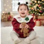 Bodysuit bé gái 2 Lớp Ấm Áp Đồ Giáng Sinh Baby Dễ Thương Cho Bé Tiệm Nhà Bơ 5-11kg