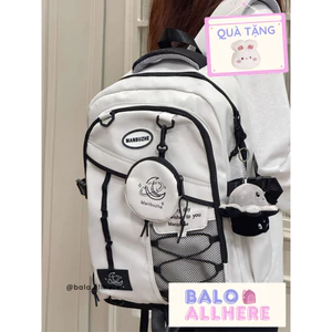 BaLo (XINHXINH) [ORDER] Balo Nam Nữ Đi Học Lớn Nhiều Ngăn Chống Nước Kèm Móc Khóa Ví BL290