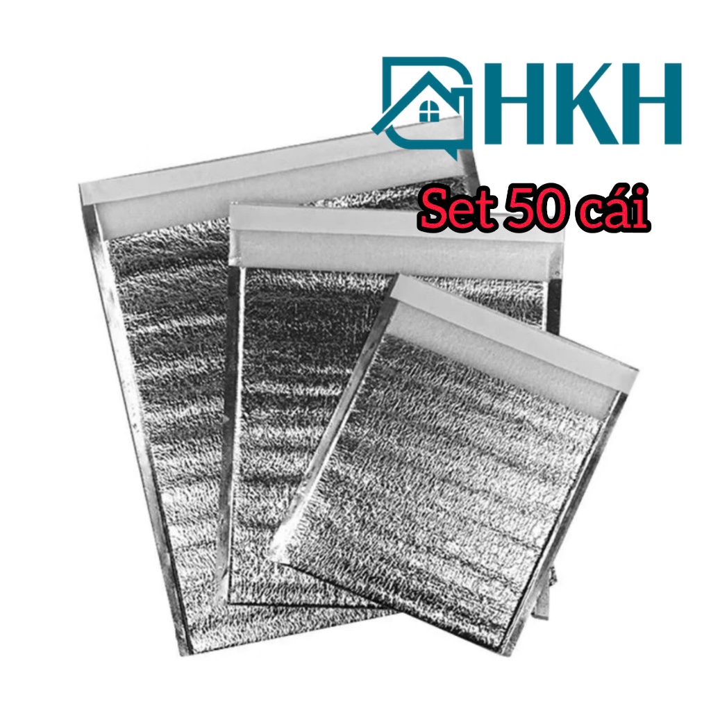 [Set 50] Túi Xốp Gói Hàng Có Keo Dán Niêm Phong, Chống Sốc, Giữ Lạnh Thực Phẩm (Dày 3mm)