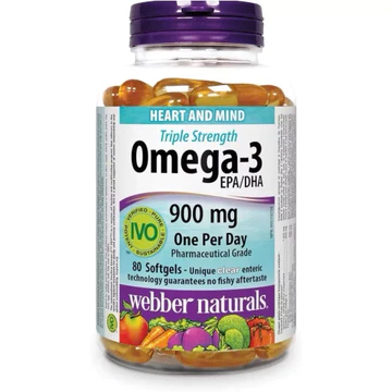 NHẬP KHẨU - Dầu cá đỏ Omega 3 CoQ10 và Triple Strength Omega-3 900mg Webber Natural