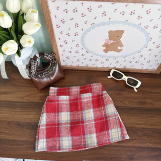 CV11-[tomnaukids] Chân váy dạ Chữ A  có bo chun phía sau có quần bảo hộ bên trong cho bé gái - Size 8-35Kg