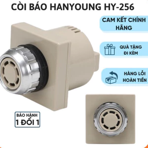 Còi báo Hanyoung HY-256,còi báo nguồn Hanyoung,còi báo phi 25,còi báo hiệu,còi cảnh báo,còi hú,còi báo động,chuông báo