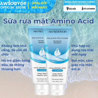 AWSOOYOR Sữa rửa mặt Amino Acid 60g làm sạch dịu nhẹ cho da, không khô rát, phù hợp nhiều loại da
