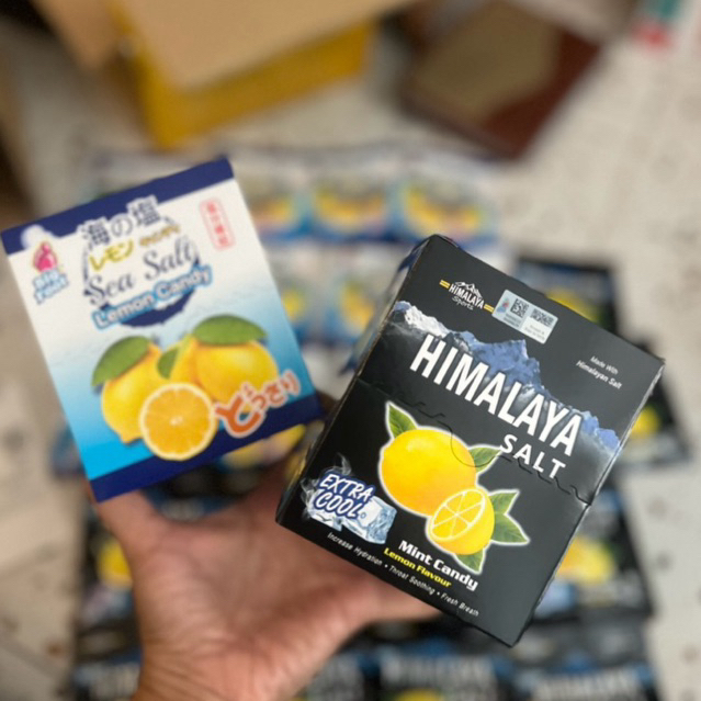 Kẹo chanh muối biển và kẹo chanh muối bạc hà có gói lẻ mix vị new