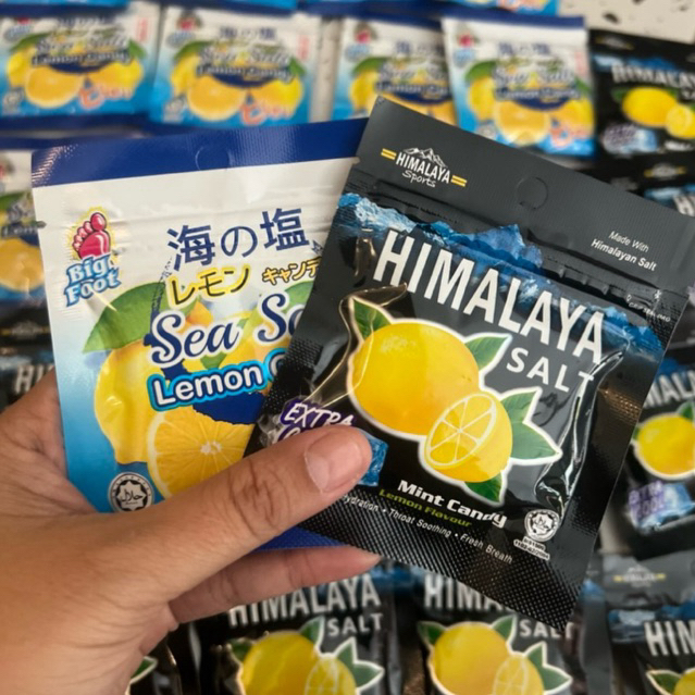 Kẹo chanh muối biển và kẹo chanh muối bạc hà có gói lẻ mix vị new