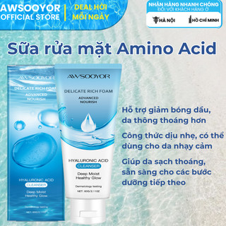 AWSOOYOR Sữa rửa mặt Amino Acid 60g làm sạch da mỗi ngày, giúp da sạch thoáng, da vẫn ẩm mịn, phù hợp mọi loại da