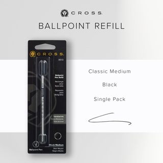Cross Ballpoint Pen Refill/8513/8514/Ruột bút bi/Mực đen/Chính hãng/F/M/Cao cấp/Mượt/Bền