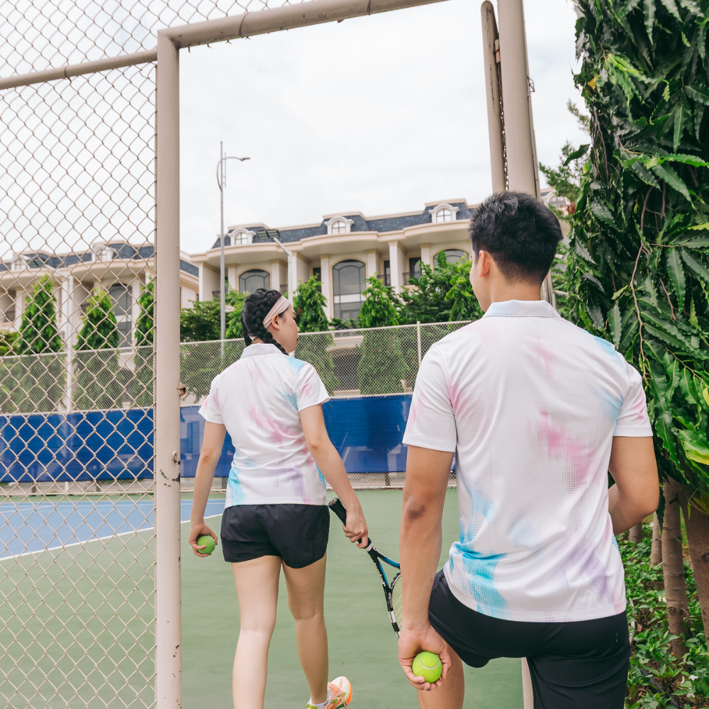 Áo polo thể thao nam HG thấm hút nhanh phù hợp chơi tennis golf pickleball thoáng nhẹ A25PO-1M.