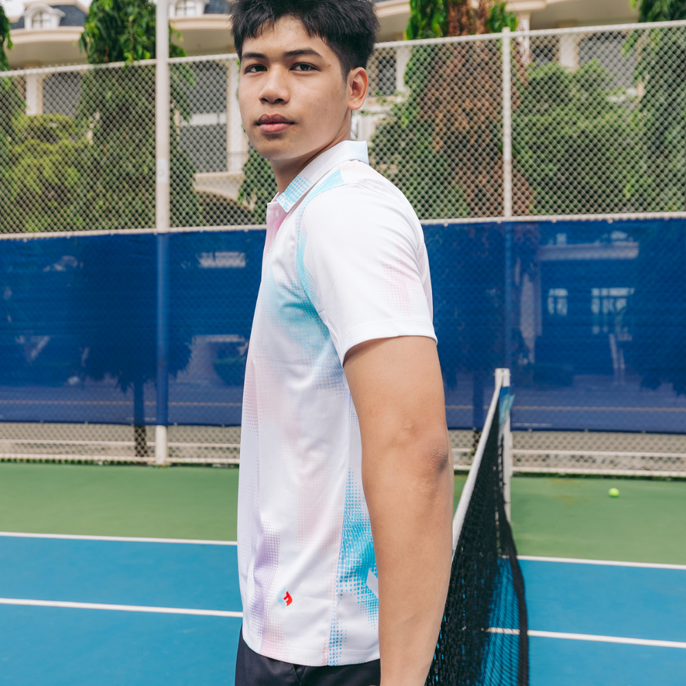 Áo polo thể thao nam HG thấm hút nhanh phù hợp chơi tennis golf pickleball thoáng nhẹ A25PO-1M.