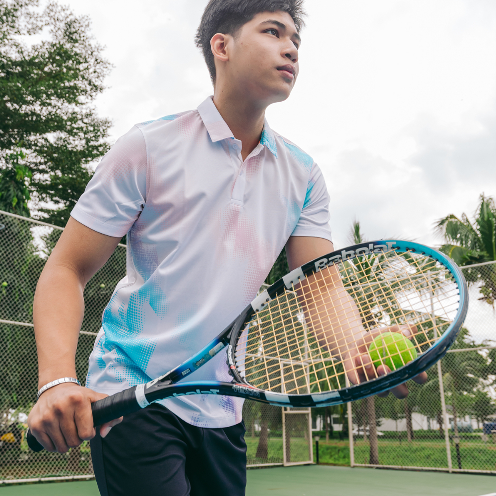 Áo polo thể thao nam HG thấm hút nhanh phù hợp chơi tennis golf pickleball thoáng nhẹ A25PO-1M.