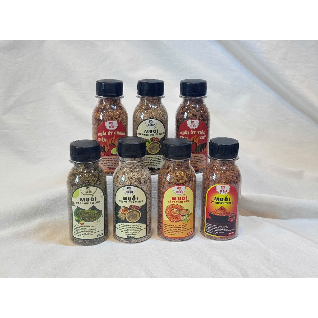 MUỐI ỚT TIÊU SIÊU CAY GIA VỊ CHẤM HẢI SẢN &BBQ - Bà Bắp