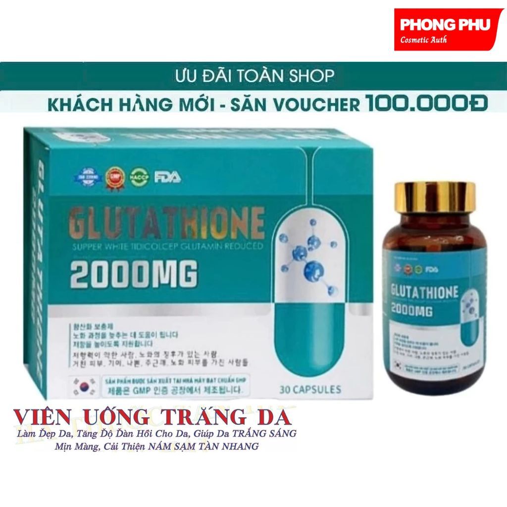 viên uống trắng da glutathione 2000mg Viên Uống Trắng Da, Mờ Nám glutathione 2000mg Collagen Làm Trắng Da chống  lão hóa Làm đẹp và chăm sóc da