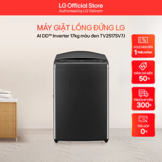 Máy giặt lồng đứng LG AI DD™ Inverter 17kg màu đen TV2517SV7J