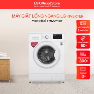 Máy giặt lồng ngang LG Inverter 9kg (Trắng)-FM1209N6W
