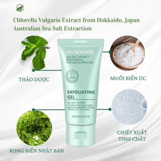 AWSOOYOR gel tẩy tế bào chết thảo mộc 50g tẩy tế bào chết dịu, kiểm soát dầu, da mịn thoáng, phù hợp nhiều loại da