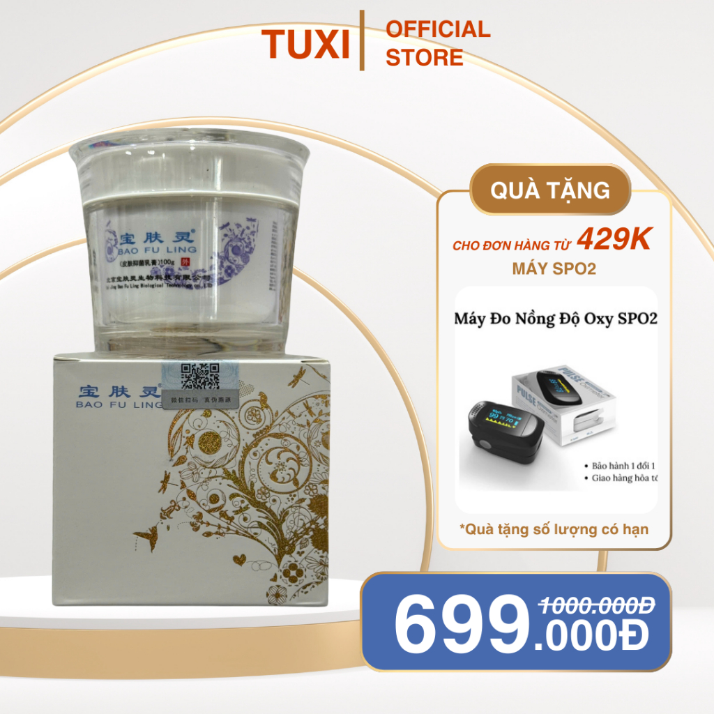 Kem bôi bỏng và trĩ nội ngoại hỗn hợp Bao Fu LING mẫu cao cấp 100 gram