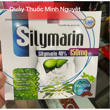Silymarin 150mg cà gai leo, diệp hạ châu giúp bổ gan, mát gan, giải độc, hạ men gan, tăng cường chức năng gan_Hộp 100v