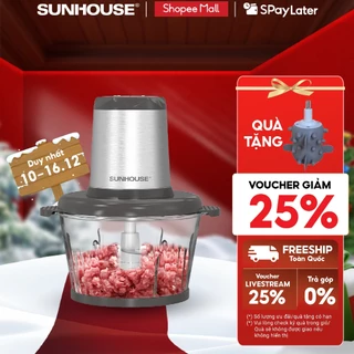 [Phiên bản mới] Máy xay thịt Sunhouse SHD5405 - Kèm lưỡi đánh bông ruốc, bóc tỏi - 2 chế độ xay - Tự ngắt khi quá nhiệt