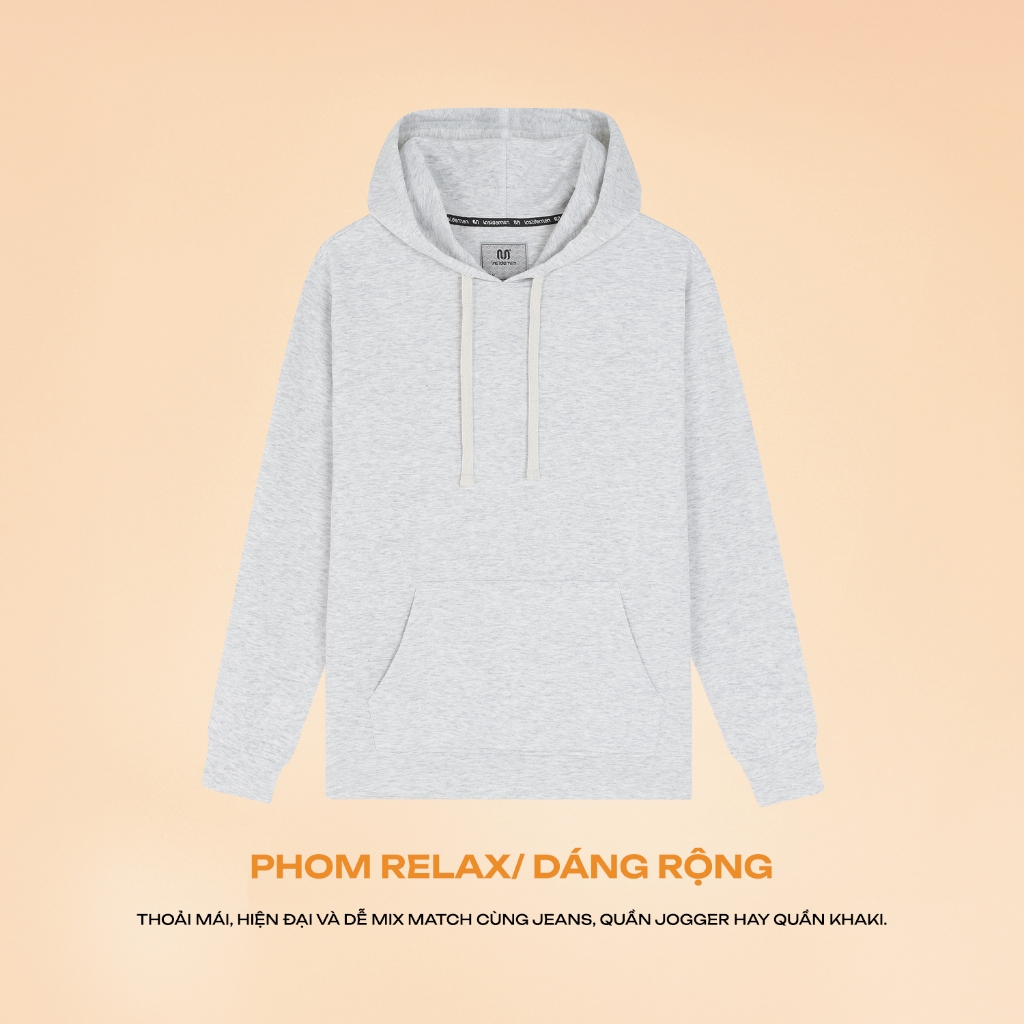 Áo Hoodie Unisex Melange Insidemen Relax Form Rộng Thu Đông Streetwear IHD001EDP01