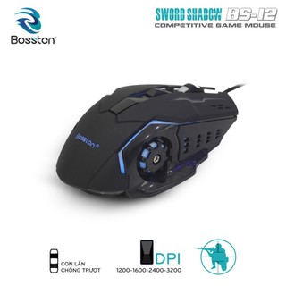 Chuột chuyên Game Bosston BS-12 led đa màu DPI 2400