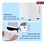 Máy hút ẩm 10-20M2 lọc không khí Ion FUJIHOME DH10N Nhập Khẩu, công nghệ máy nén Block phòng khách phòng ngủ đa năng — ảnh 8