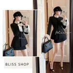 [Bản Cao Cấp] Set Thiết Kế Áo Vest Tay Dài Phối Ren Kèm Chân Váy Ngắn Thanh Lịch Sang Chảnh Bliss Shop - S566 — ảnh 1