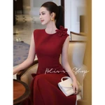 [Bản Cao Cấp] Đầm Váy Thiết Kế Dáng Suông Nhẹ Không Tay Tôn Dáng Phối Hoa 3D Nhẹ Nhàng Thanh Lịch Bliss Shop - V774 — ảnh 4