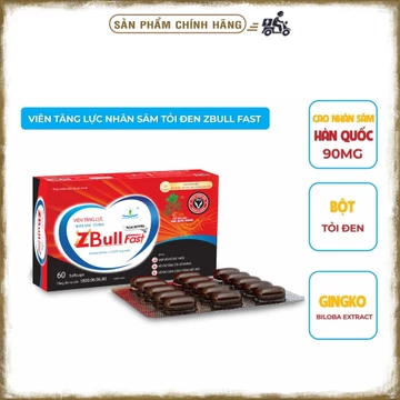 ZBULL Fast - Viên Tăng Lực Nhân Sâm Tỏi Đen (hộp 60v)
