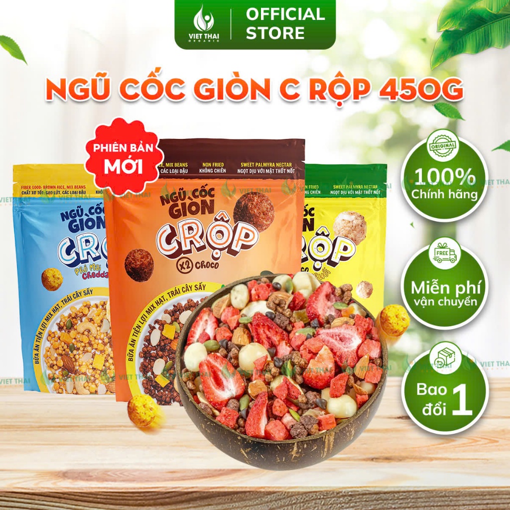 [SIÊU NGON] Ngũ Cốc Giòn C Rộp Granola Gạo Lứt Ăn Sáng Giảm Cân Mix ...
