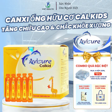 Canxi Hữu Cơ Cho Bé Avisure Calkid Giúp Bổ Sung Canxi Hữu Cơ và D3 Giúp Trẻ Cao Lớn Vượt Trội 30 Ống