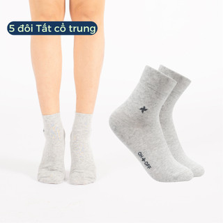 Combo 5 đôi tất nữ cotton ONOFF basic mềm mại mỏng nhẹ thoáng khí 16AE23A035 - 16AQ23A115
