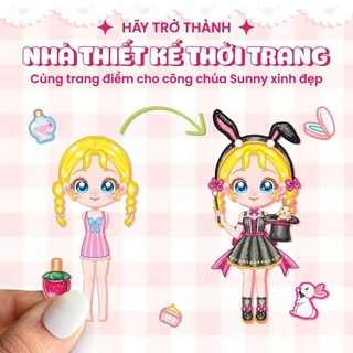 Sách Fashion Club - Công chúa Sunny (Bóc dán hơn 200+ stickers váy, phụ kiện xinh đẹp) cho bé gái