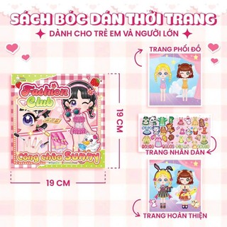 Sách Fashion Club - Công chúa Sunny (Bóc dán hơn 200+ stickers váy, phụ kiện xinh đẹp) cho bé gái