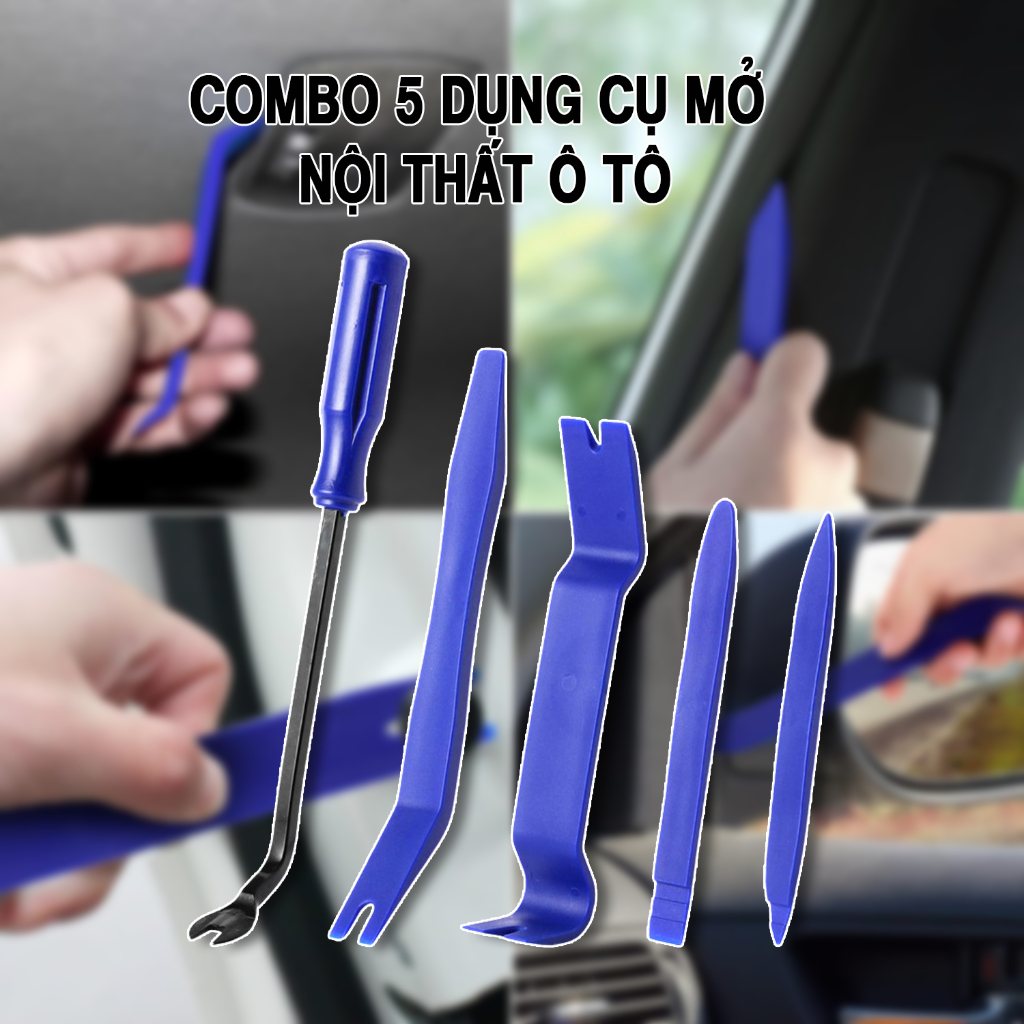 Combo 5 dụng cụ mở nội thất ô tô, chất liệu hợp kim, nhựa ABS bền bỉ, dễ dàng sử dụng NT32
