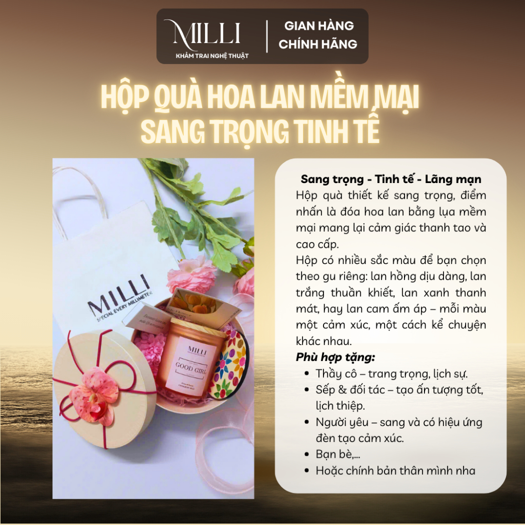 Set quà nến thơm sang trọng MILLI, quà tặng sinh nhật, giáng sinh, 14/2, 8/3, tặng bạn bè, người yêu, thầy cô, đối tác,.