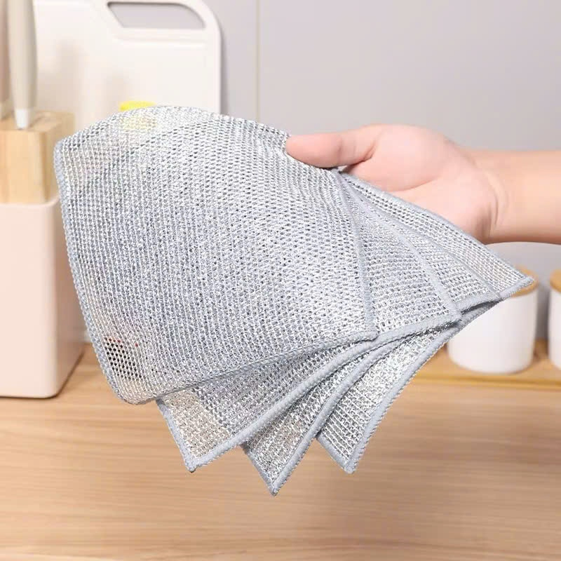 Set 10 Khăn Lau Dây Kim Loại Cọ Rửa Nhà Bếp Đa Năng Không Mài Mòn , Lau Rửa Bát Chén Tiện Dụng