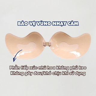 Áo Dán Ngực Quả Xoài, Miếng Dán Ngực Cài Trước Tạo Khe AMYBRA D0129