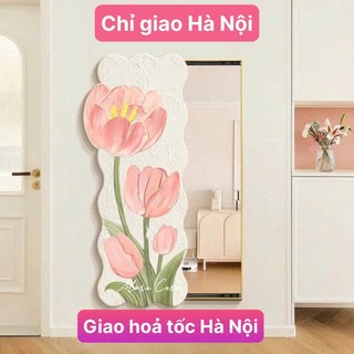 CHỈ GIAO HÀ NỘI- Gương trượt cao cấp kết hợp tranh đồng hồ treo tường, gương tulip, mickey, tom & jerry, bearbrich decor