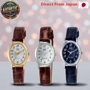 Đồng Hồ Nữ Citizen Q&Q Model VZ89 Series Mặt Bầu Dục, Dây Da Thanh Lịch Thời Trang - Chính Hãng