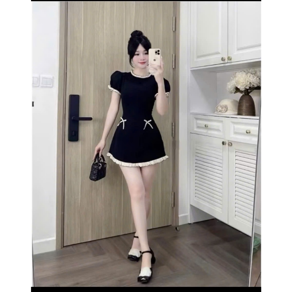ĐẦM PHỐI BÈO NƠ DÁNG NGẮN – TIỂU THƯ SANG TRỌNG, ELEGANT VÀ QUYẾN RŨ