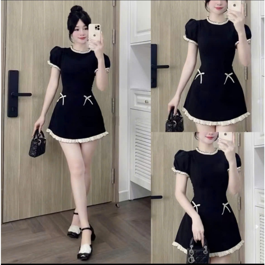 ĐẦM PHỐI BÈO NƠ DÁNG NGẮN – TIỂU THƯ SANG TRỌNG, ELEGANT VÀ QUYẾN RŨ