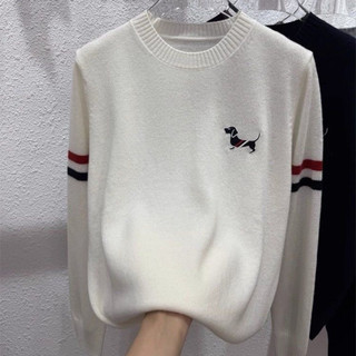 Áo len nữ cổ tròn sweater thêu cún dày dặn mềm mịn