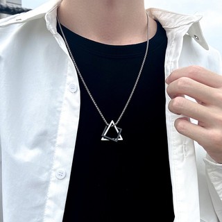 SNUOFO - Dây chuyền nam hình học dây đeo áo len nữ dây chuyền hình xương rắn đôi bán chạy nhất năm 2025