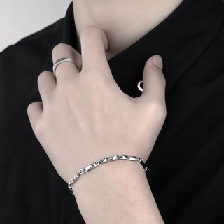 SNUOFO - Vòng tay thép titan không phai màu dành cho nam, thiết kế độc đáo theo phong cách Hip Hop kiểu dáng tinh tế