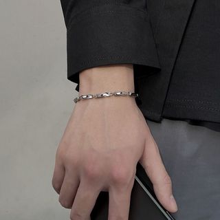 SNUOFO - Vòng tay thép titan không phai màu dành cho nam, thiết kế độc đáo theo phong cách Hip Hop kiểu dáng tinh tế