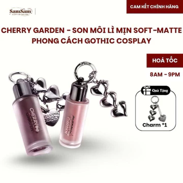 Son Mousse Lì Cherry Garden Phong Cách Gothic – Chất Nhẹ Mịn Bám Môi Lâu Trôi