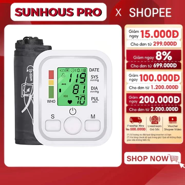 Máy Đo Huyết Áp Nhịp Tim Điện Tử Bắp Tay Tự Động Phiên Bản Cao Cấp Chuẩn Xác