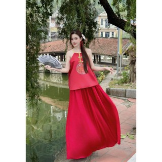 Sét yếm Cát Tường mặc Tết, Trung Thu, yếm chụp sen TKCCt