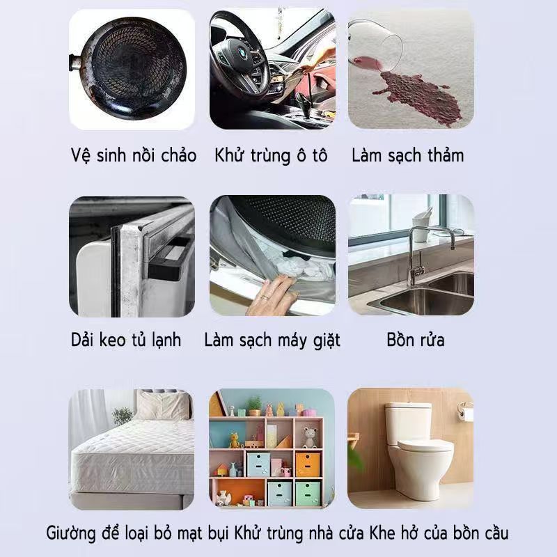 Máy Hơi Nước Cao Áp RELAAX - Diệt Khuẩn 105°C, Tặng 3 Đầu Chổi, Loại Bỏ Dầu Mỡ & Nấm Mốc (Cho Nhà Bếp, Ô Tô)