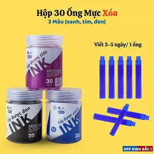 Combo 1 Hộp Mực Xóa 30 Ống Tặng Kèm + 1 Tẩy Xóa Dùng Cho Học Sinh Tiểu Học lớp 1-5